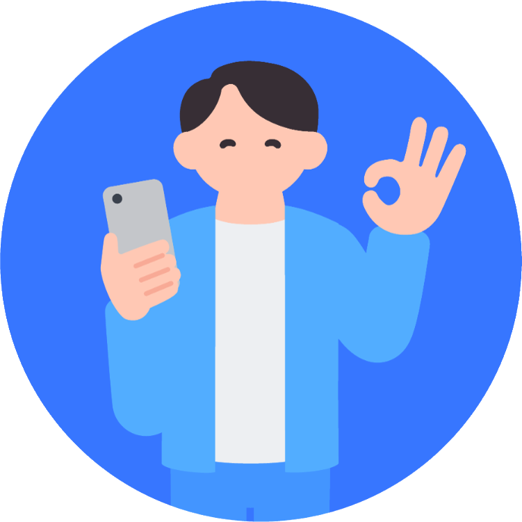 LINE配信を確認するユーザー